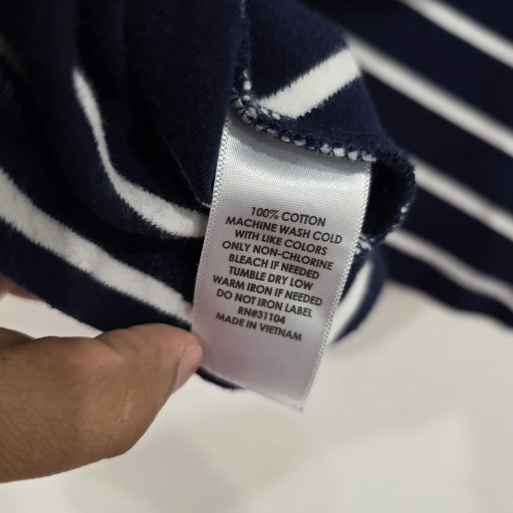 Kim Rogers Striped Navy and White Blouse - Picture 5 of 5